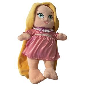 Disney‎ Princess Rapunzel Plush Doll Toy Approx 12” Fabric Hair No More Tangles